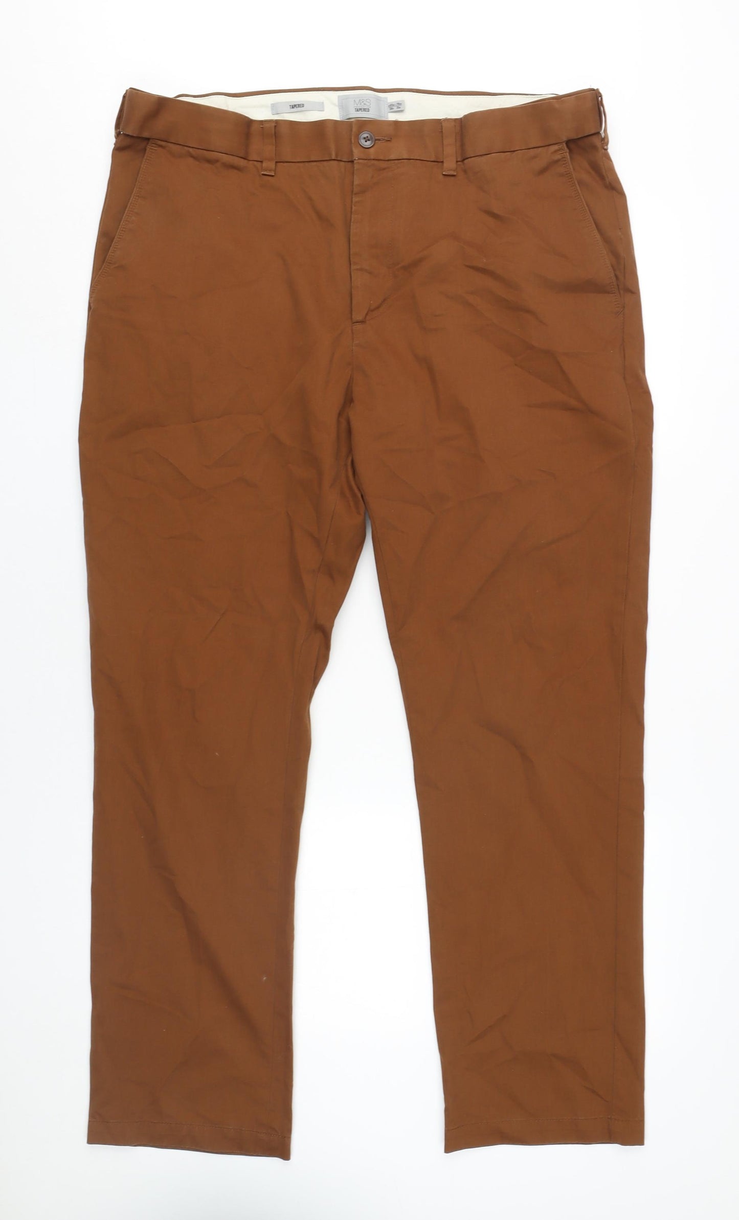 Marks and Spencer Men's Brown Chino Trousers 38