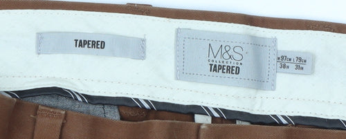 Marks and Spencer Men's Brown Chino Trousers 38