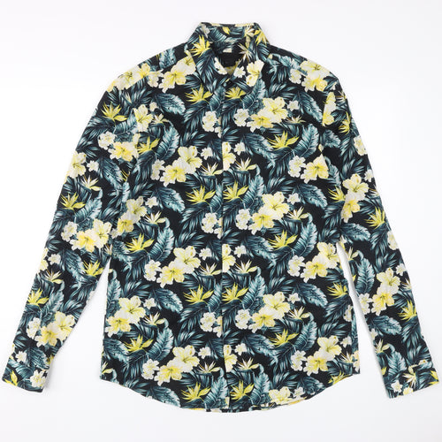 H&M Men's Multicoloured Hawaiian Floral Shirt M