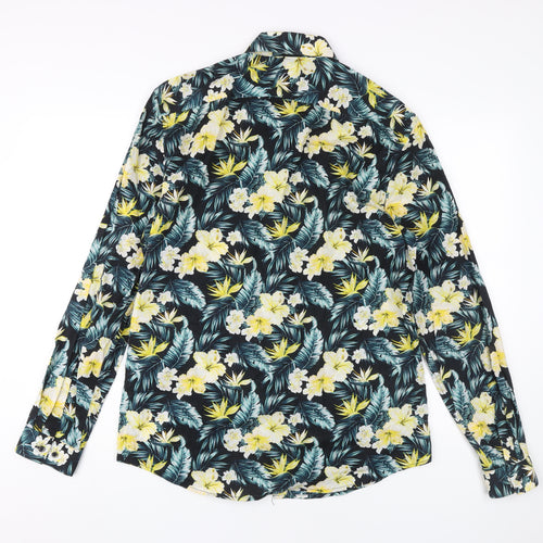 H&M Men's Multicoloured Hawaiian Floral Shirt M