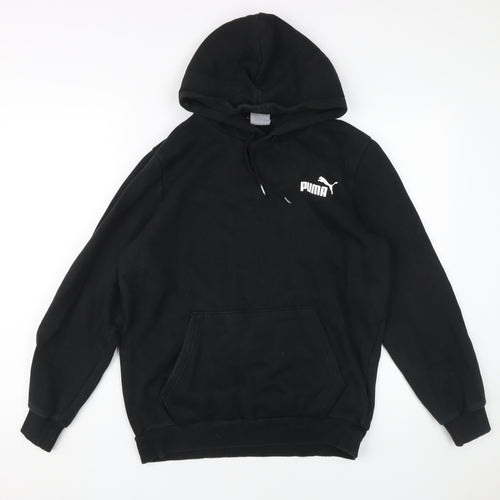 Puma Black Men's Hoodie, S, Pullover, Logo, Hooded
