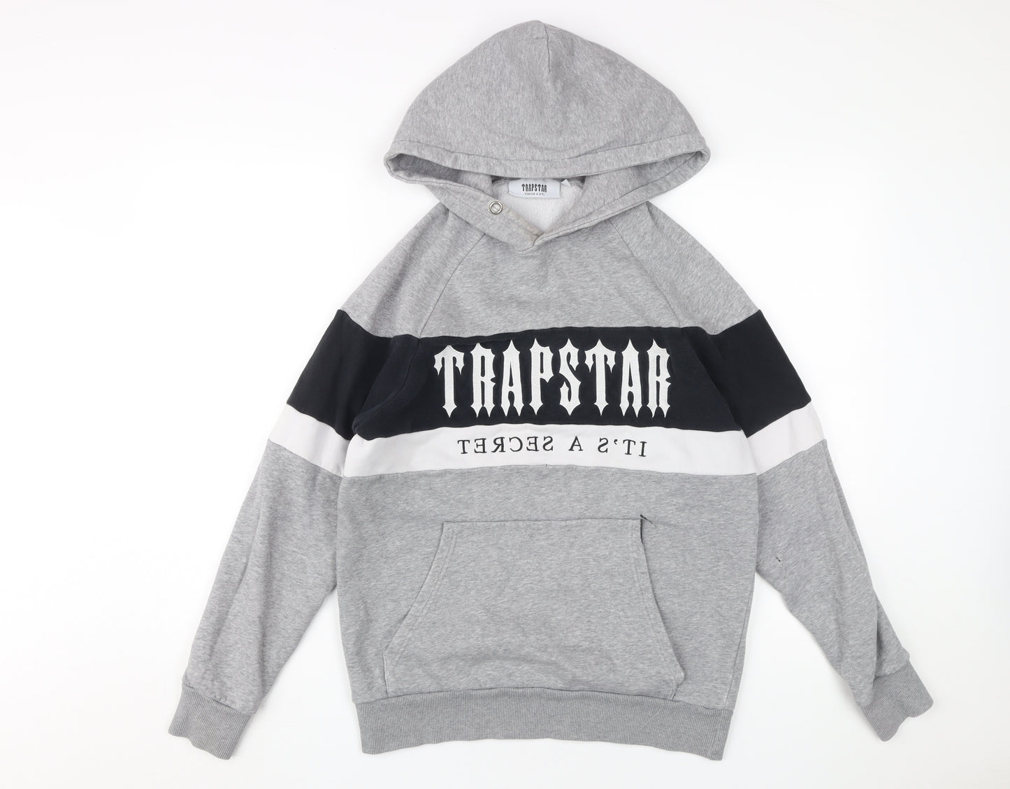 Trapstar Men's Grey Pullover Hoodie S Regular Fit