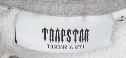 Trapstar Men's Grey Pullover Hoodie S Regular Fit