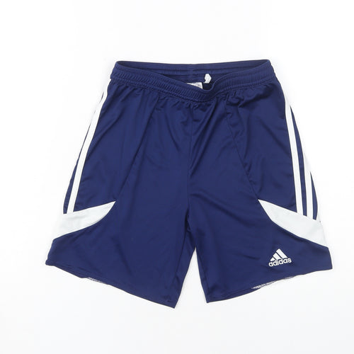 adidas Boys Blue Athletic Shorts 11-12 Years