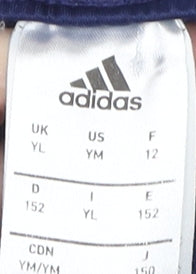 adidas Boys Blue Athletic Shorts 11-12 Years