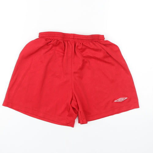 Umbro Boys Red Athletic Shorts M - Football & Training Essential