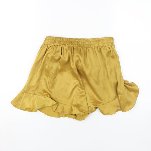 River Island Gold Wrap Shorts, Women, Size 12, Casual
