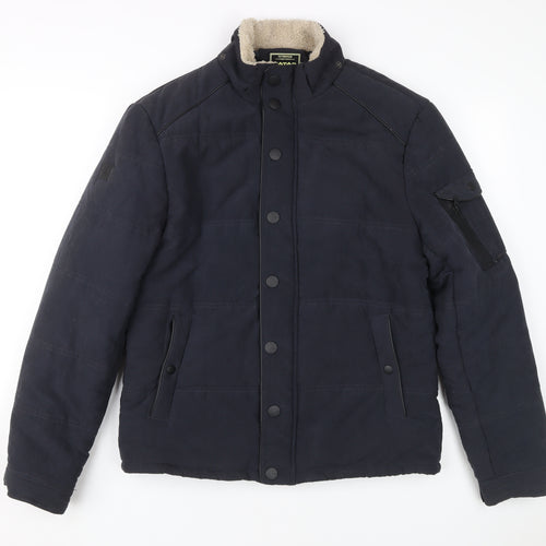 Koton Men’s Blue Puffer Jacket M Autumn-Winter