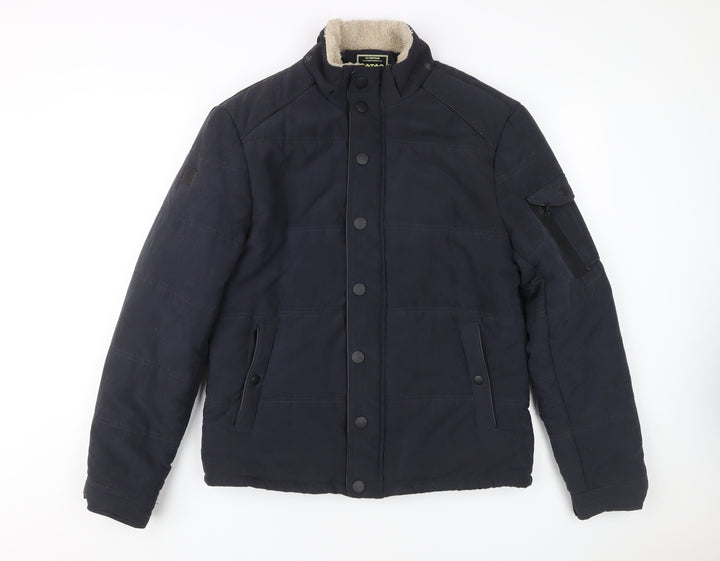 Koton Men’s Blue Puffer Jacket M Autumn-Winter