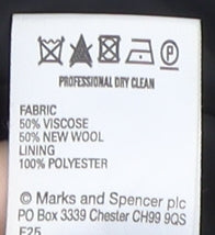 Marks and Spencer Women's Black Check Coat Size 14