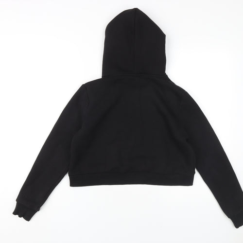Hype Girls Black Pullover Hoodie, Logo Accents, 13 Years