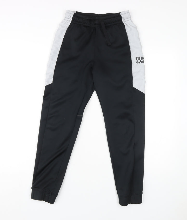 Nike Boys Black Jogger Trousers - Size L, Elastic Waist, Pockets