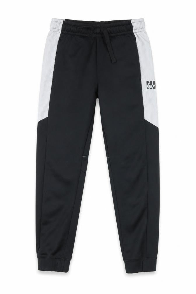 Front view of Nike boys’ black jogger trousers -, size L, elastic waist, pockets