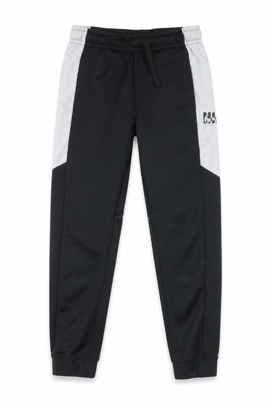 Front view of Nike boys’ black jogger trousers -, size L, elastic waist, pockets
