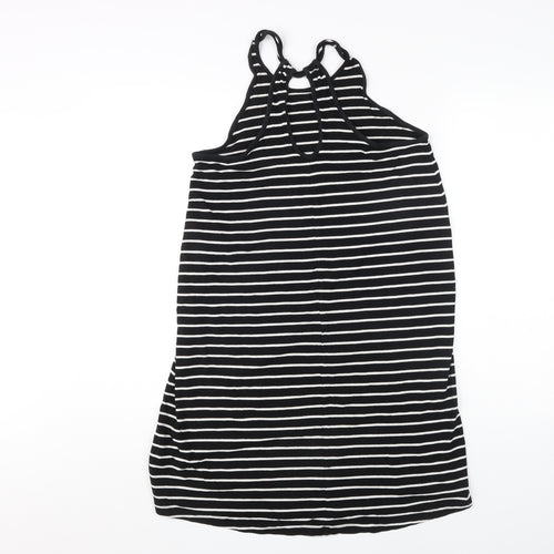 GAP Women's Black Striped Tank Dress, Size S