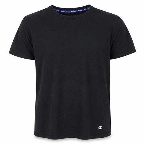 Champion Men's Black Cotton Short Sleeve T-Shirt M