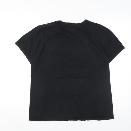 Champion Men's Black Cotton Short Sleeve T-Shirt M