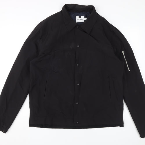 Topman Men's Black XL Zipped Casual Jacket
