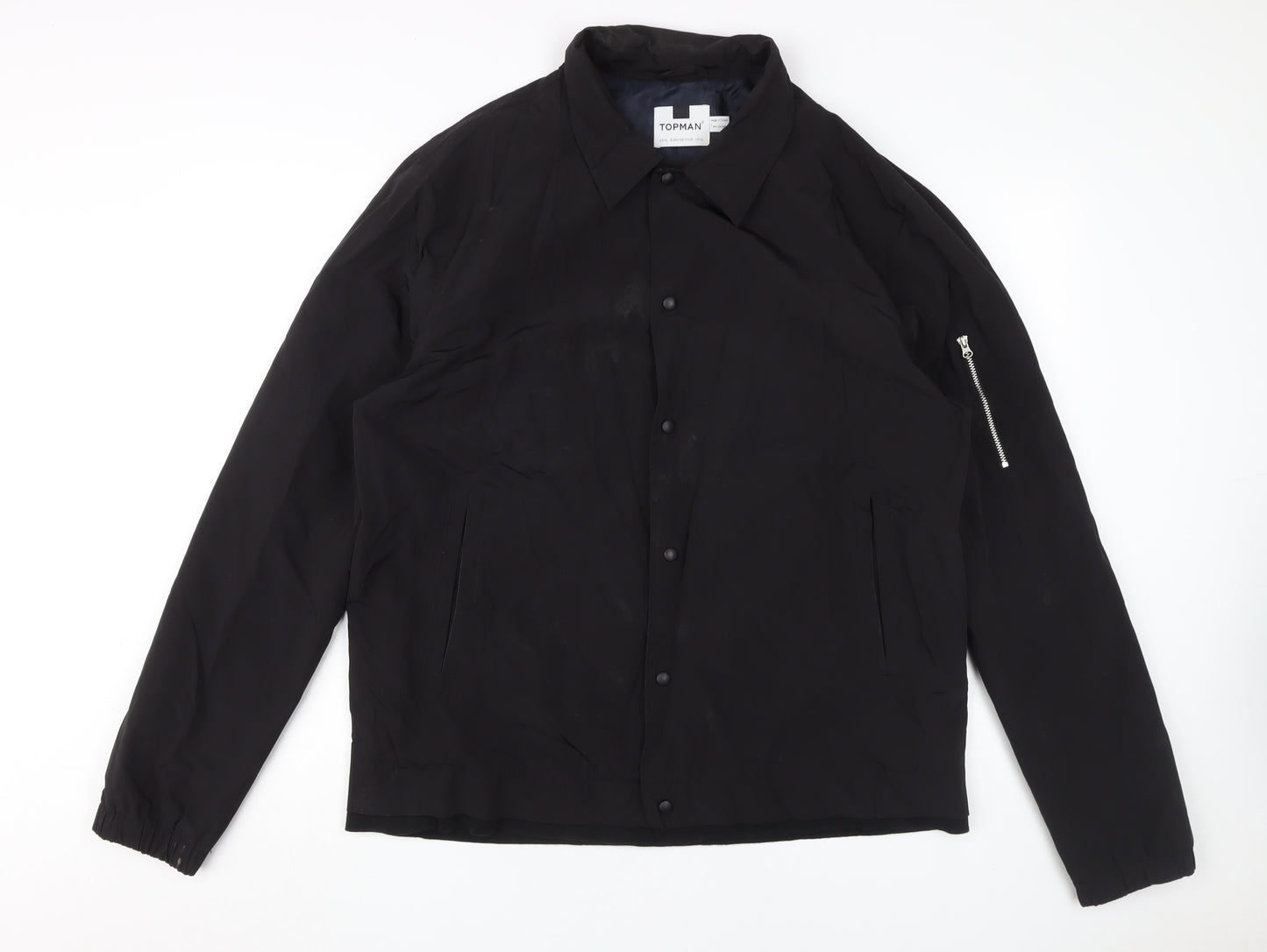 Topman Men's Black XL Zipped Casual Jacket