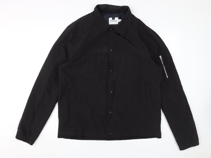 Topman Men's Black XL Zipped Casual Jacket