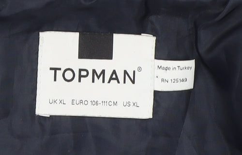 Topman Men's Black XL Zipped Casual Jacket
