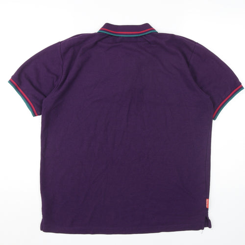 Slazenger Mens Purple Short Sleeve Polo Shirt L