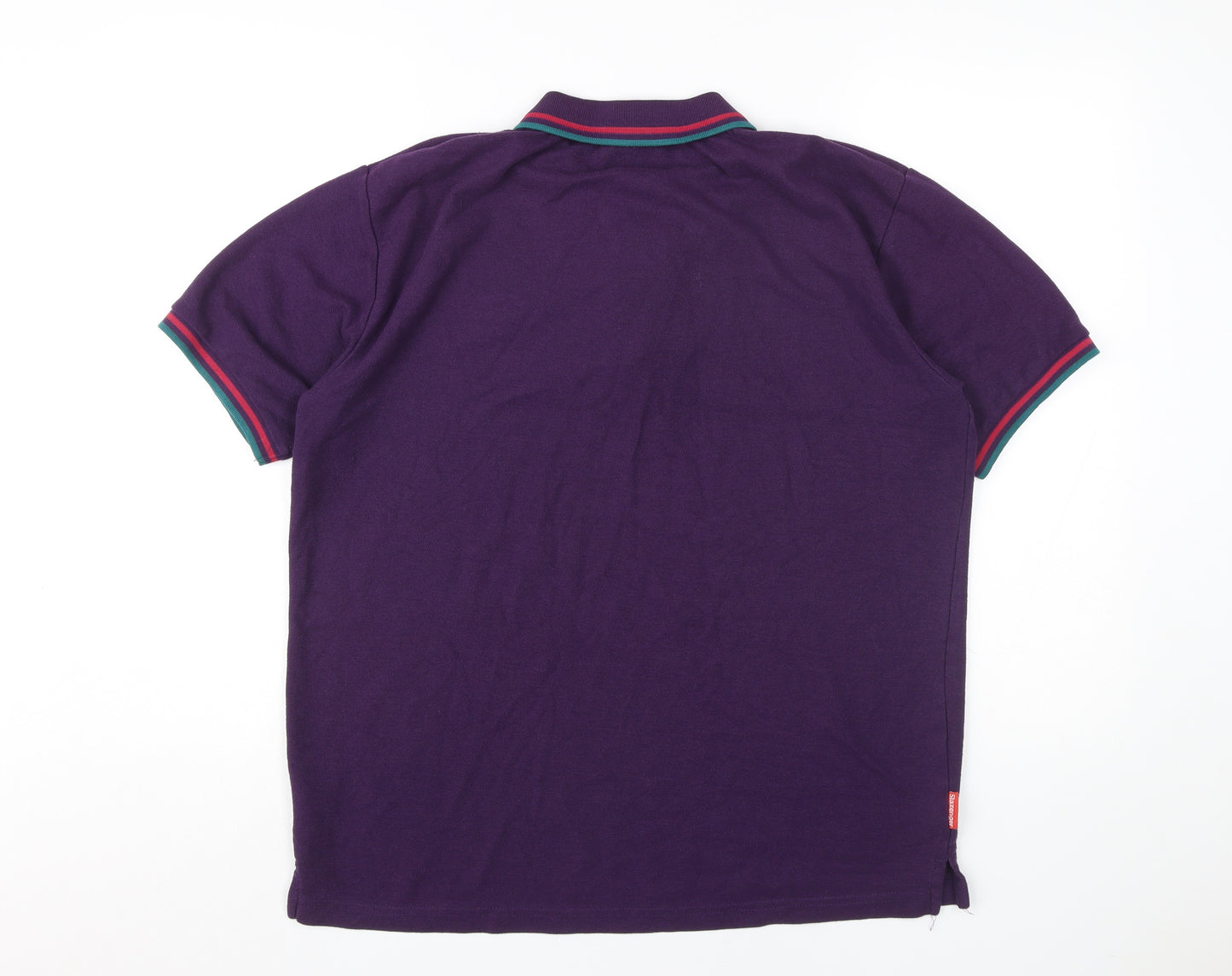 Slazenger Mens Purple Short Sleeve Polo Shirt L