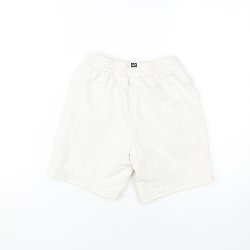 Puma Boys White Sweat Shorts Size 11-12 Years