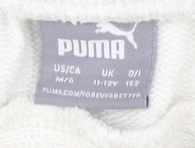 Puma Boys White Sweat Shorts Size 11-12 Years