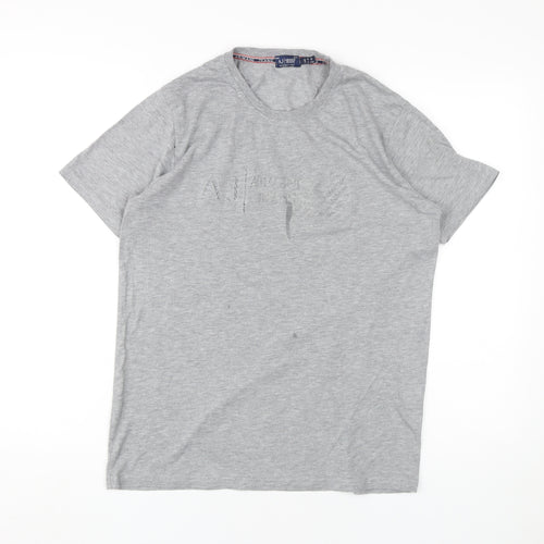 Armani Jeans Men's Grey M T-Shirt, Cotton Blend, Crew Neck