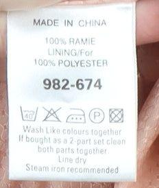 Beige Next Women's Overcoat Size 12 with Button Detail