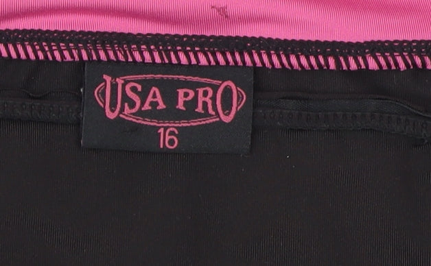 USA Pro Women's Black Athletic Shorts Size 16