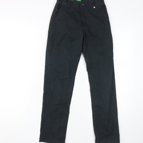 United Colors of Benetton Boys Black XL Chino Trousers