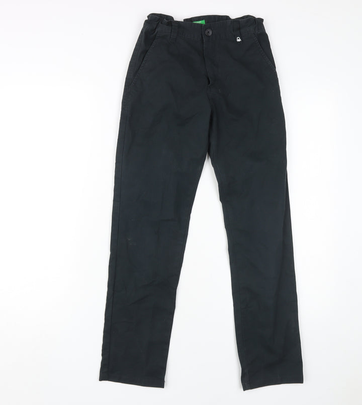United Colors of Benetton Boys Black XL Chino Trousers
