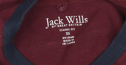 Jack Wills Men's XS Red Classic Fit T-Shirt