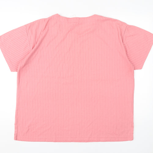 Leisure Women's Pink Basic T-Shirt Size 20