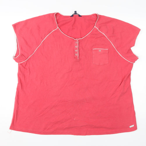 Maine New England Red Cotton T-Shirt, Size 24, Women’s Casual