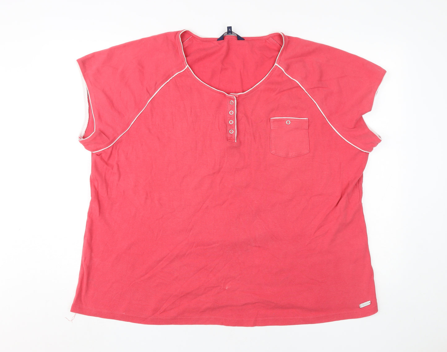Maine New England Red Cotton T-Shirt, Size 24, Women’s Casual