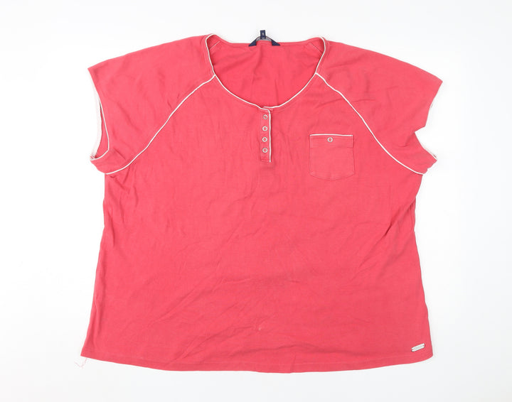 Maine New England Red Cotton T-Shirt, Size 24, Women’s Casual