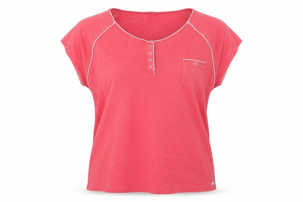 Maine New England Red Cotton T-Shirt, Size 24, Women’s Casual