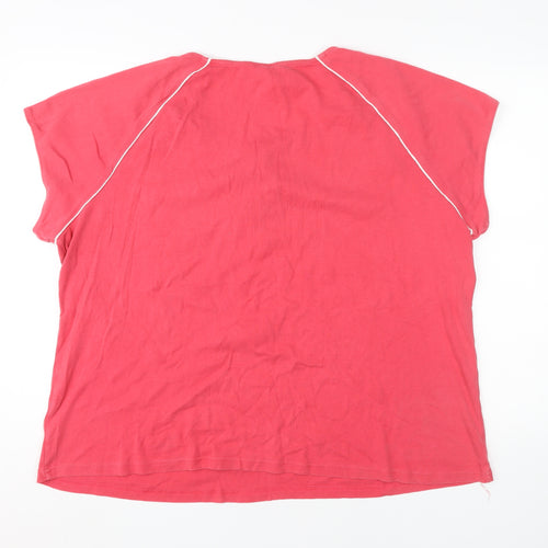 Maine New England Red Cotton T-Shirt, Size 24, Women’s Casual