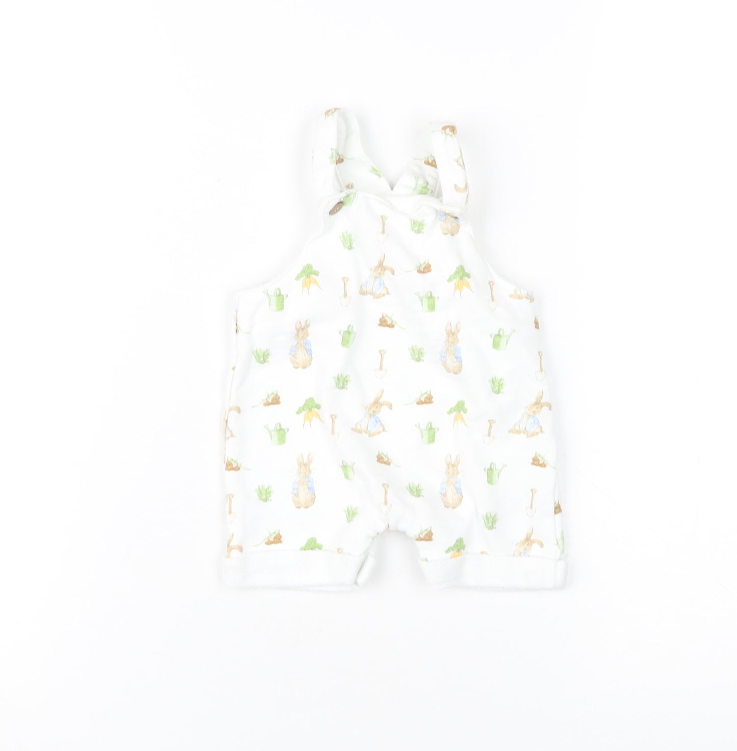 Peter Rabbit Baby Romper Unisex 3-6 Months White Cotton