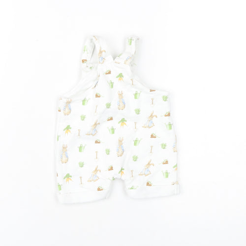 Peter Rabbit Baby Romper Unisex 3-6 Months White Cotton