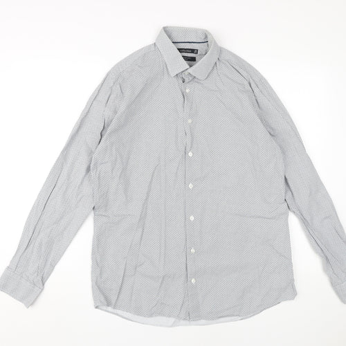 W Collection Men's White Slim Fit Dress Shirt 42