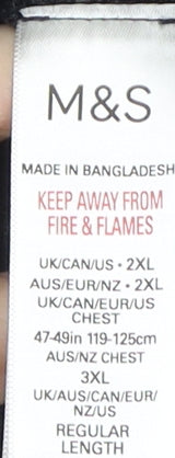 Marks and Spencer Men's Black 2XL Full Zip Jumper