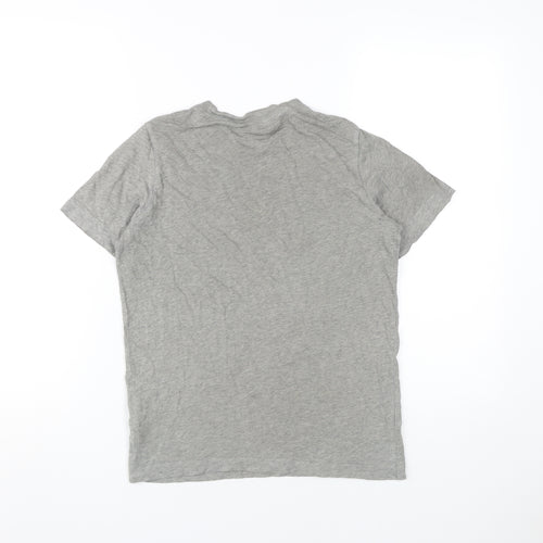 Nike Boys Grey Cotton T-Shirt, Size 12 Years, Casual Fit