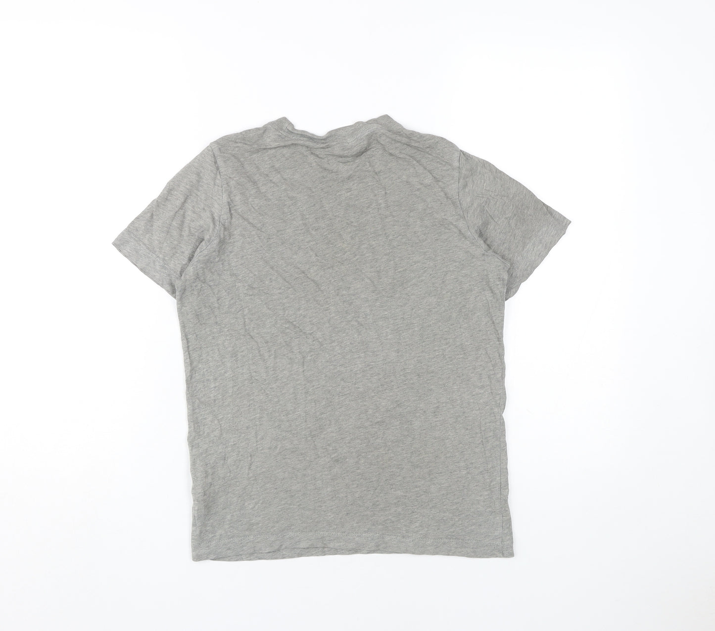 Nike Boys Grey Cotton T-Shirt, Size 12 Years, Casual Fit