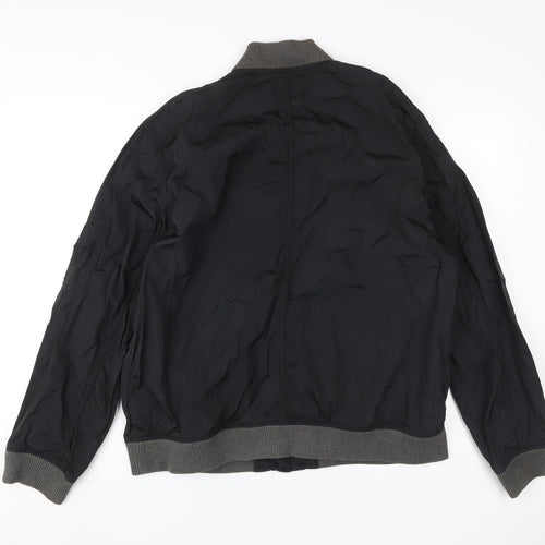 GAP Men's Black Bomber Jacket XL, Casual Zipped