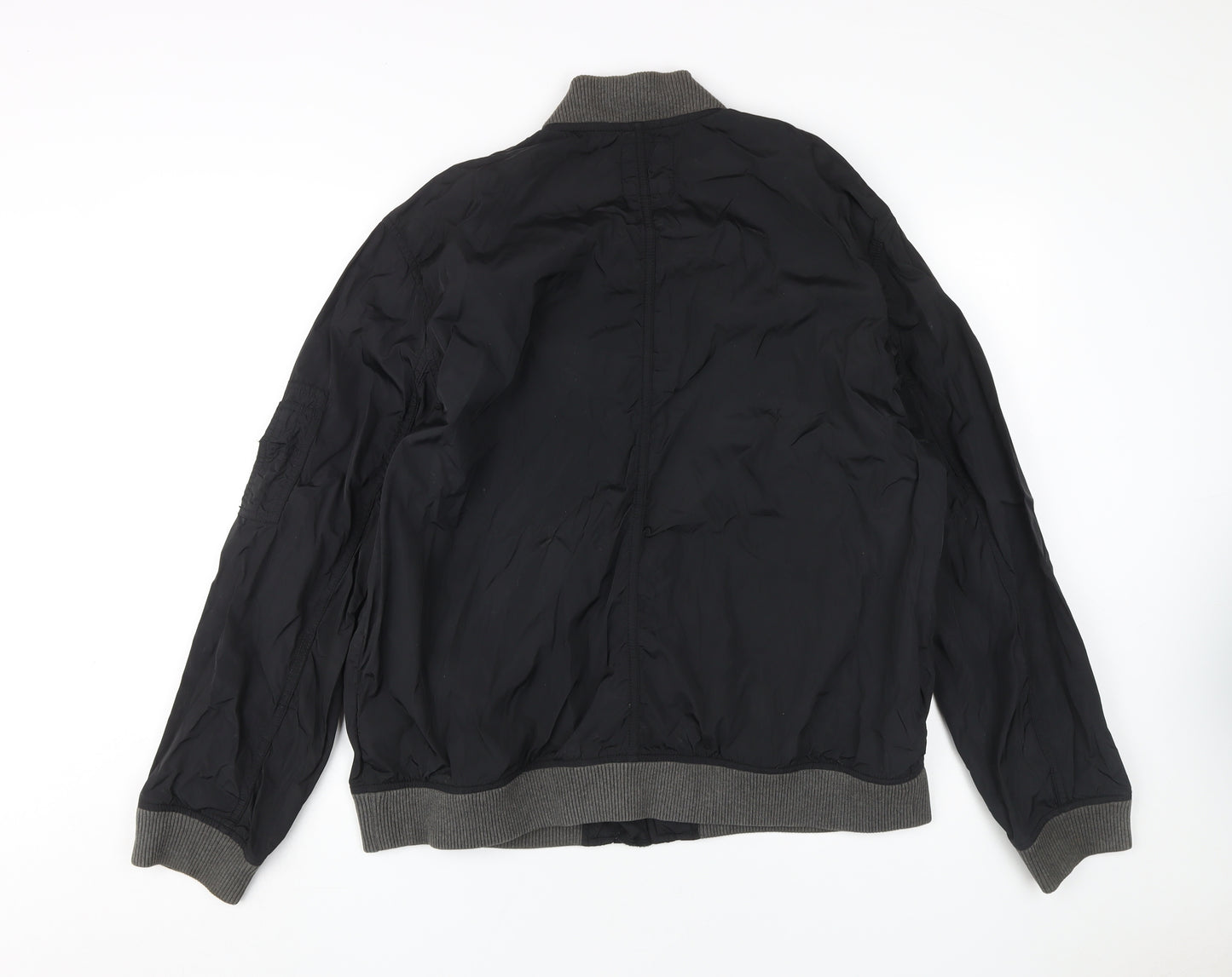 GAP Men's Black Bomber Jacket XL, Casual Zipped
