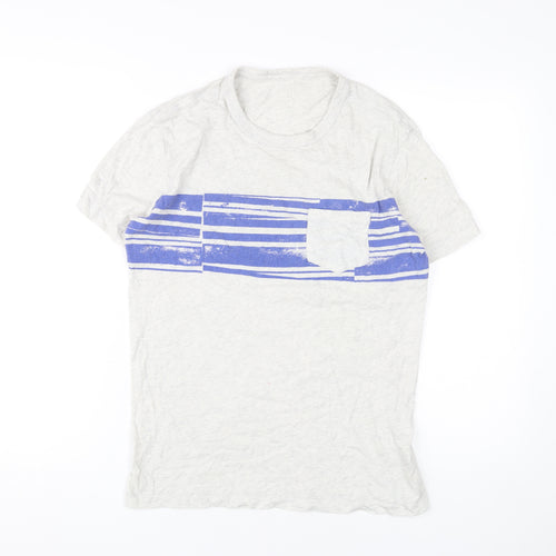 GAP Men's White XS Striped Cotton T-Shirt